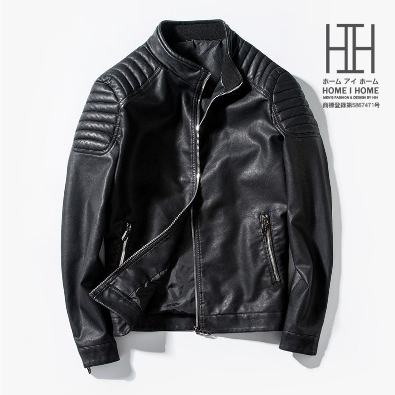 ホームアイホーム ライダース ジャケット メンズ 革ジャン 肩ステッチ