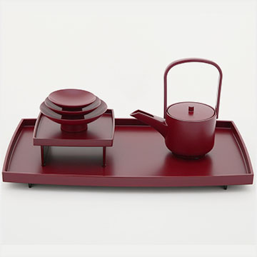 お屠蘇 セット 手塗うるし胴張屠蘇器揃(朱)漆 日本製 北市漆器 送料