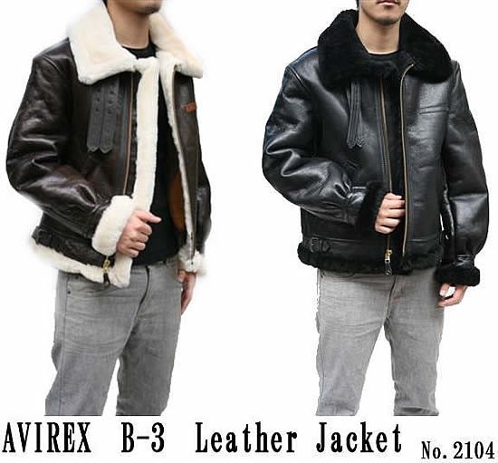 AVIREX（アヴィレックス） ムートンジャケット レザージャケット B-3