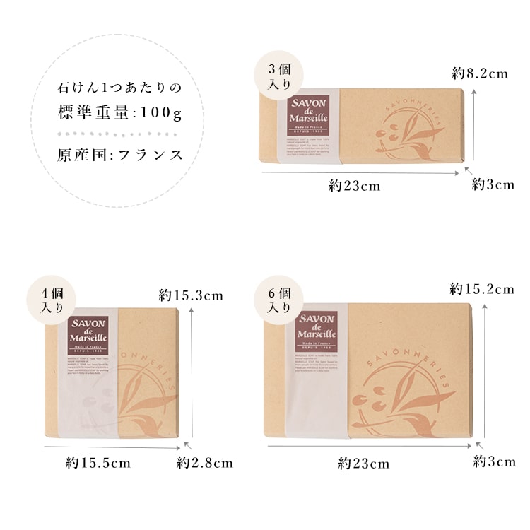 石鹸 サボンドマルセイユ ギフトセット 6個入り フランス サンフラワー