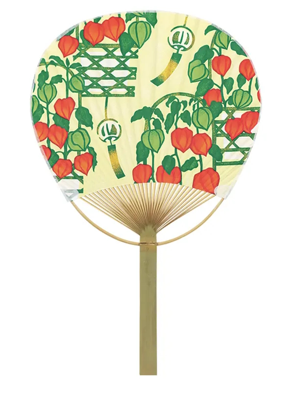 うちわ 唐月 竹うちわ 100部 15種類 団扇 名入れうちわ ノベルティ