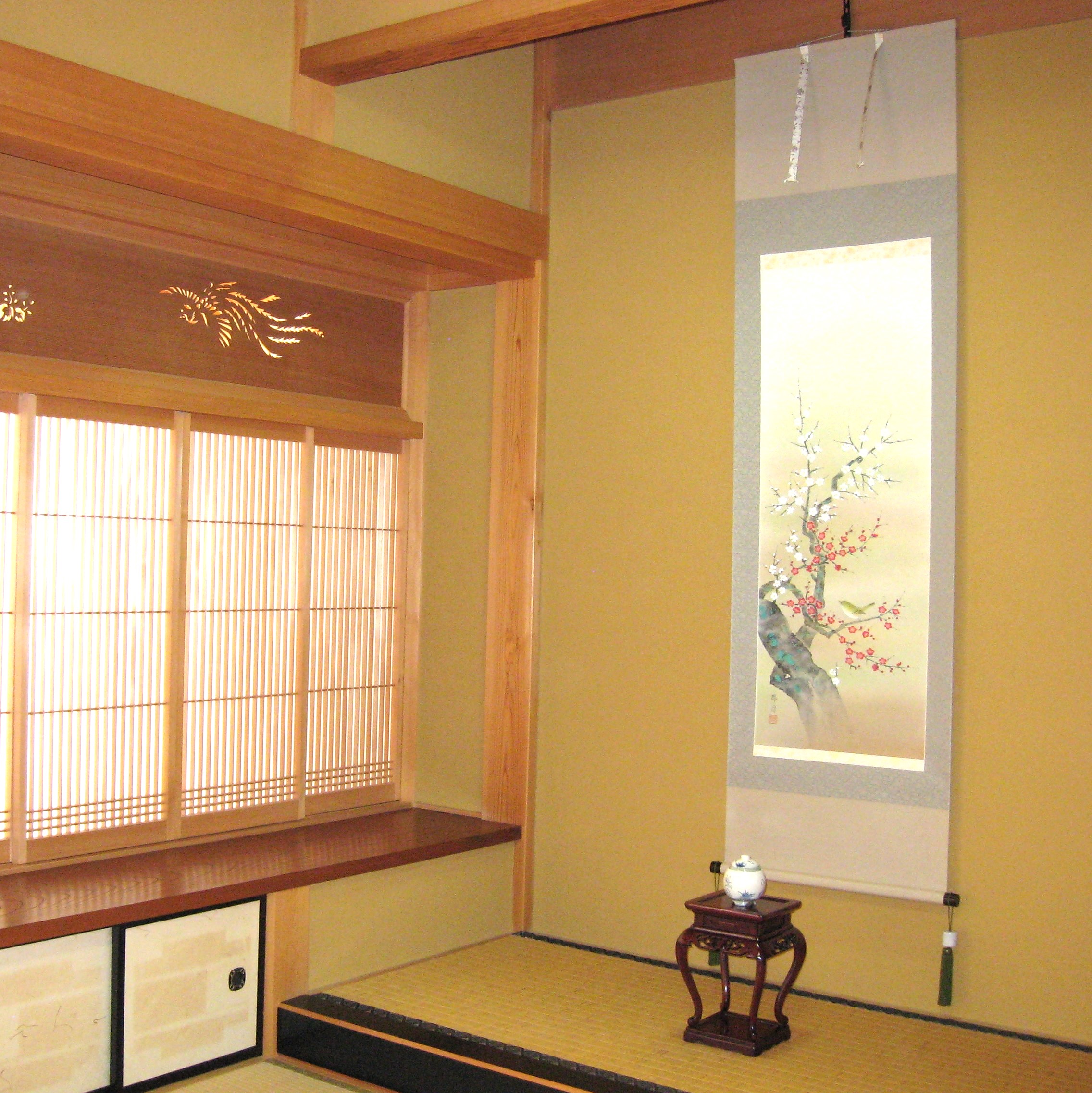 掛け軸 掛軸 梅に鶯 林 昂月 (真作・新品) : 掛け軸の専門店 香遊