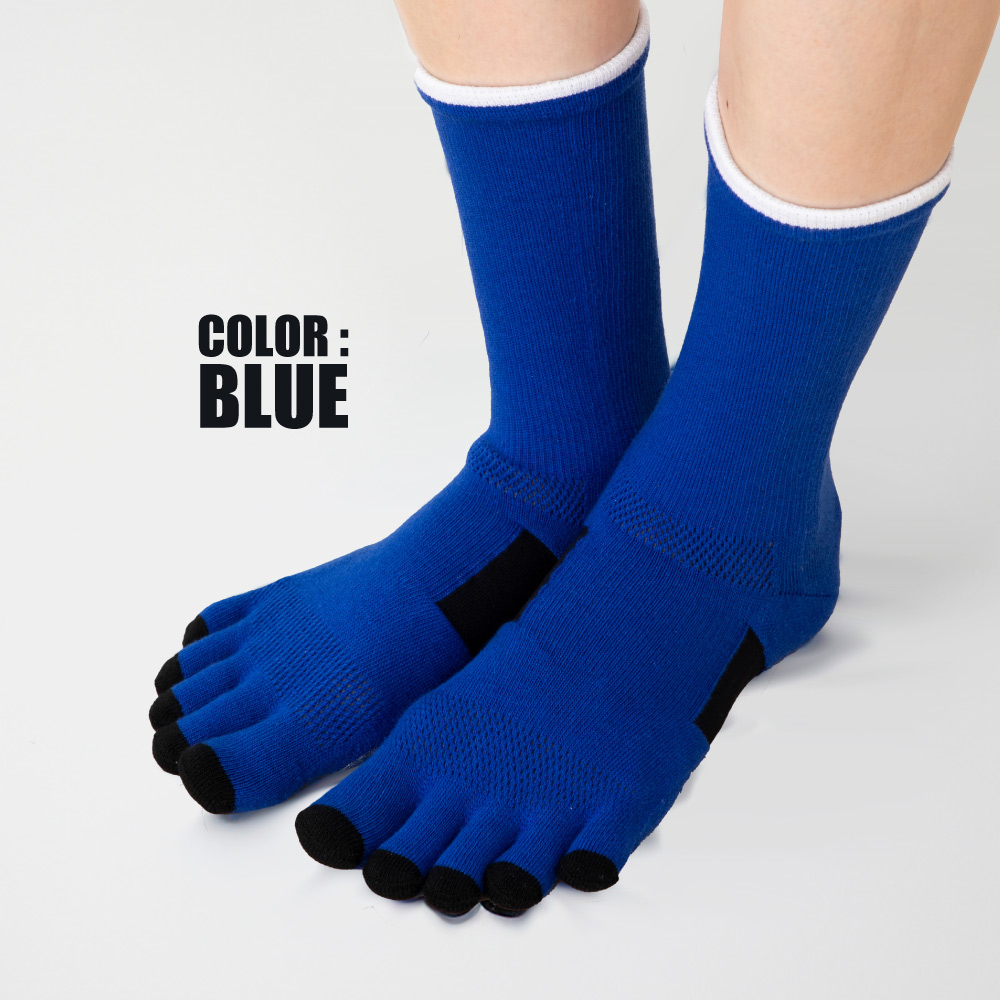 5本指ソックス 24-26cm 26-28cm ホールガーメント スポーツ クルー