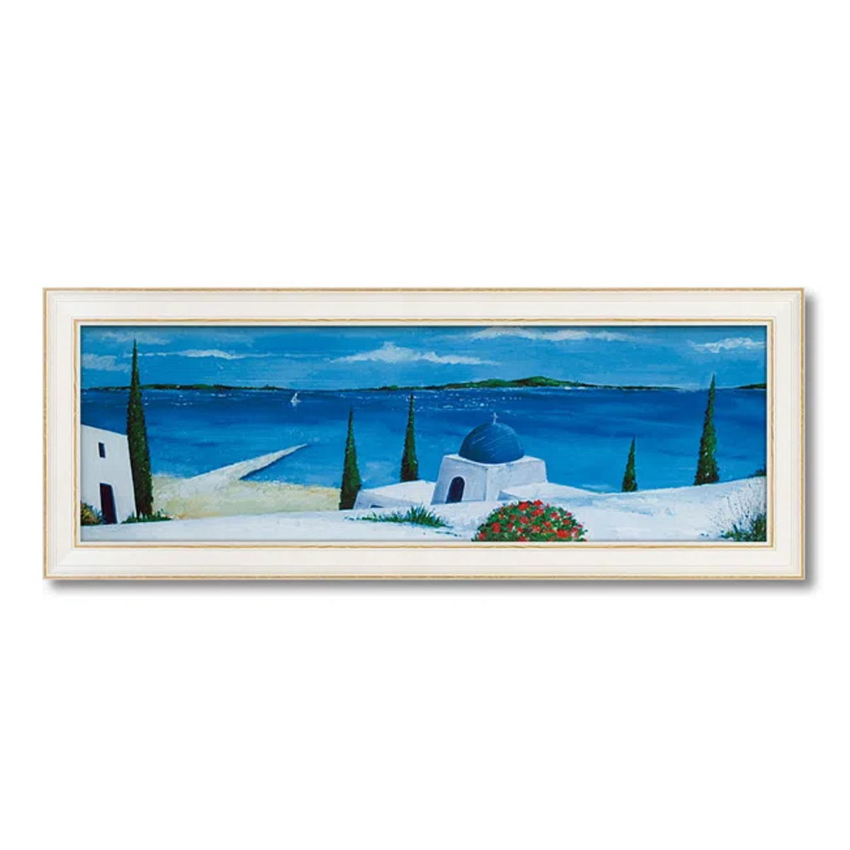 アートパネル ジュリア ホーキンス 『エーゲ海の夏』 100.5×38cm