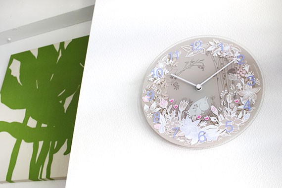 MOOMIN（ムーミン） ガラス ウォール クロック 壁掛け 時計 Moomin