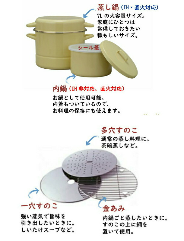 野田琺瑯（noda horo） ミモザ 両手鍋 深型 24cm ih 日本製 MIMOZA JM
