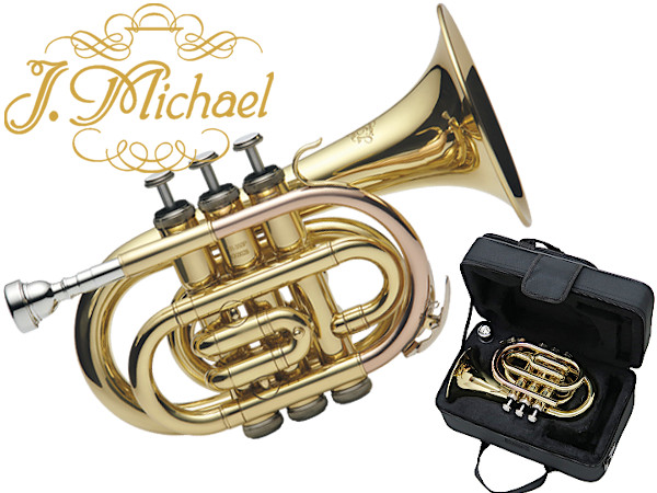 Jマイケル TR-350PL ポケットトランペット 専用セミハードケース付 J