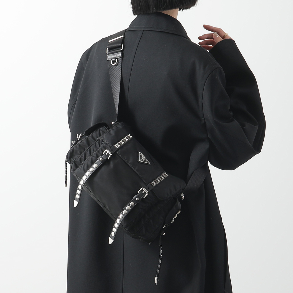 PRADA（プラダ） ショルダーバッグ 1BD118 2BYB レディース スタッズ