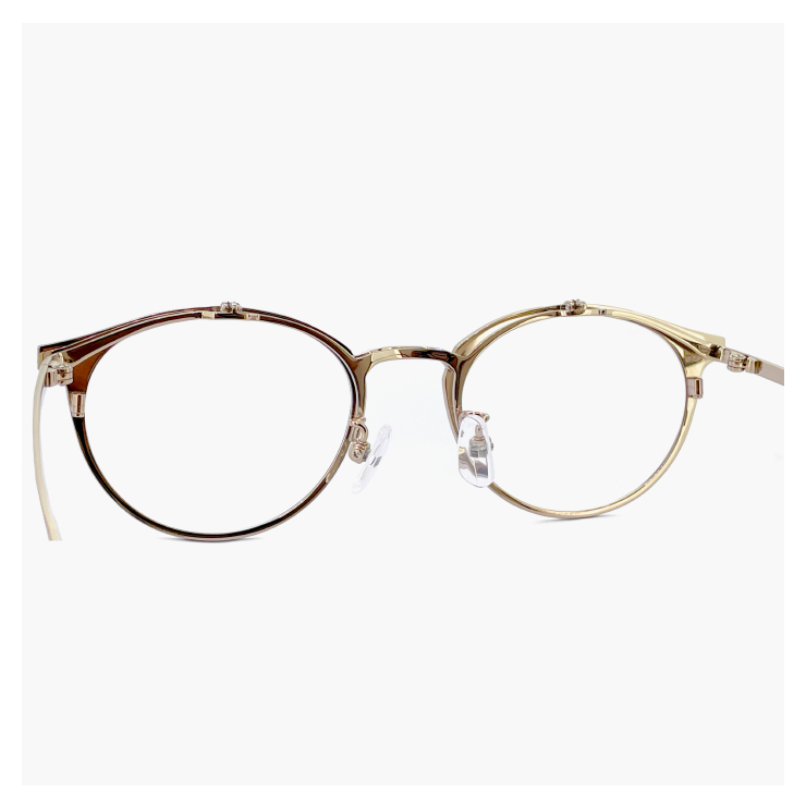 レディース 跳ね上げ式メガネ 日本製 ybl101-3 チタン フレーム