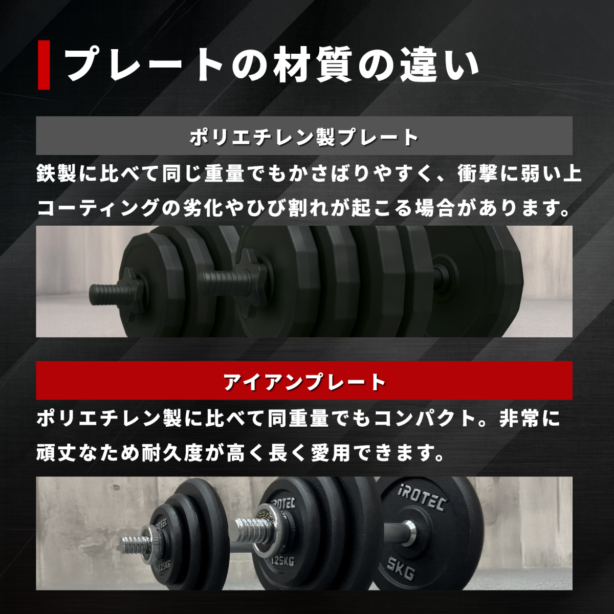 IROTEC（アイロテック） バーベル プレート アイアンプレート2.5KG [2