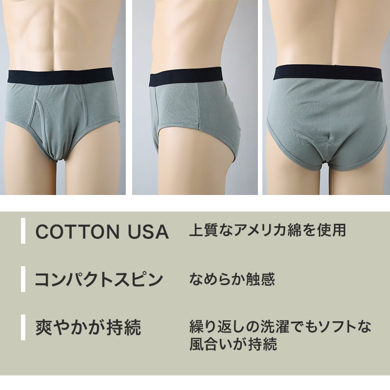 YG グンゼ セミビキニブリーフ 3枚組 綿100% 前開き M〜LL GUNZE