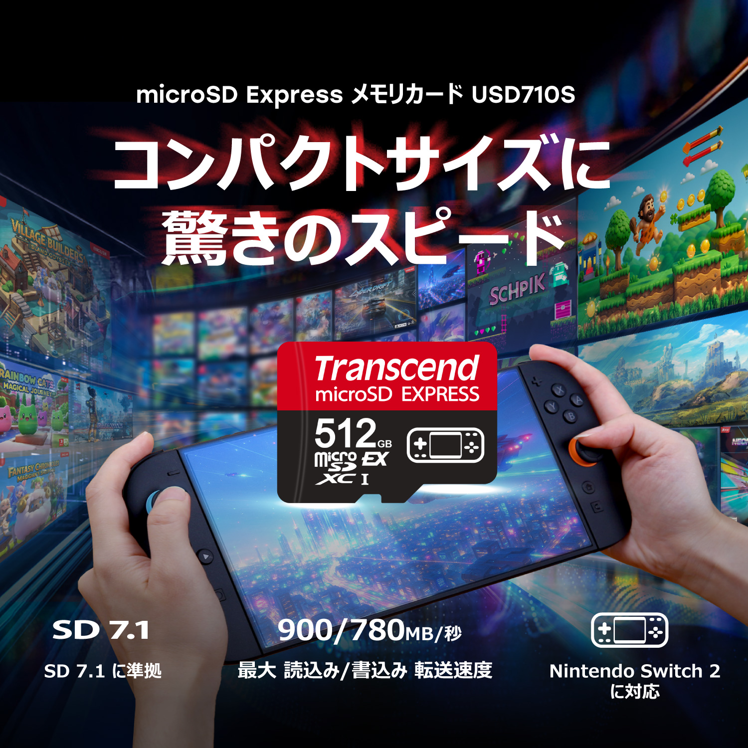 SANWA SUPPLY（サンワサプライ） microSD Express 512GB Nintendo
