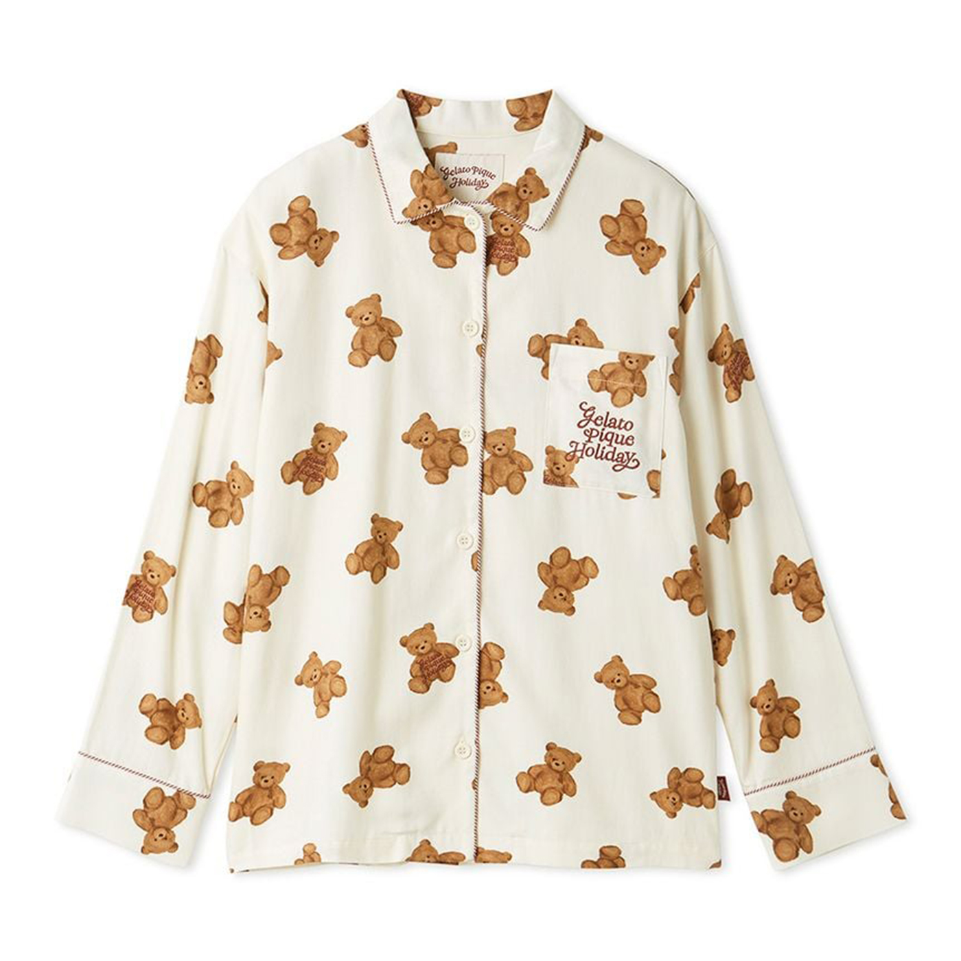 gelato pique（ジェラートピケ） HOLIDAY ベア柄ネルシャツ pwft255334