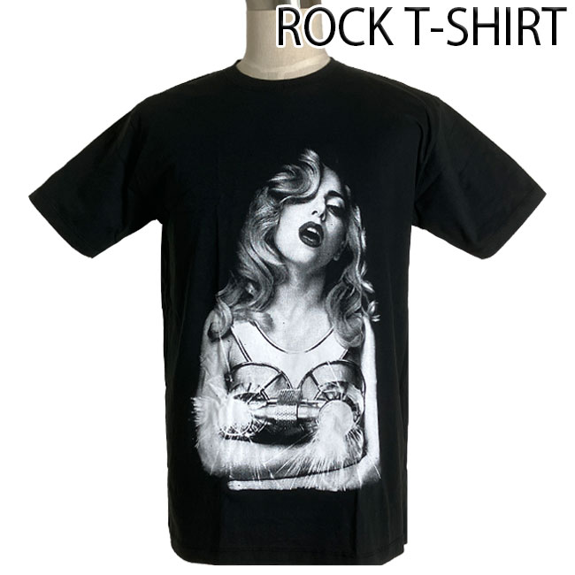 ロックTシャツ バンドTシャツ パンク Lady Gaga レディー ガガ ちく