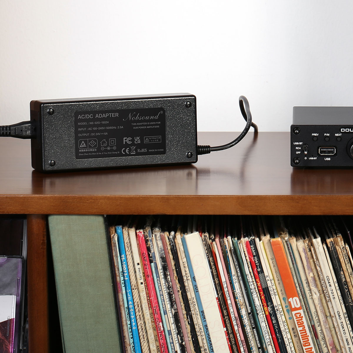 Nobsound AC 100-240V DC 24V/6A 144W ハイフィアンプ スピーカー