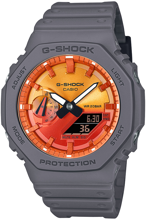 G-SHOCK フレイムインサイド フレイムオレンジ GA-2100FL-8AJF メンズ