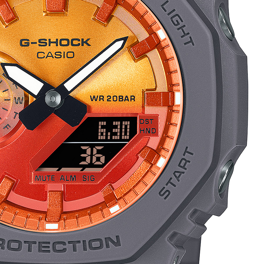 G-SHOCK フレイムインサイド フレイムオレンジ GA-2100FL-8AJF メンズ