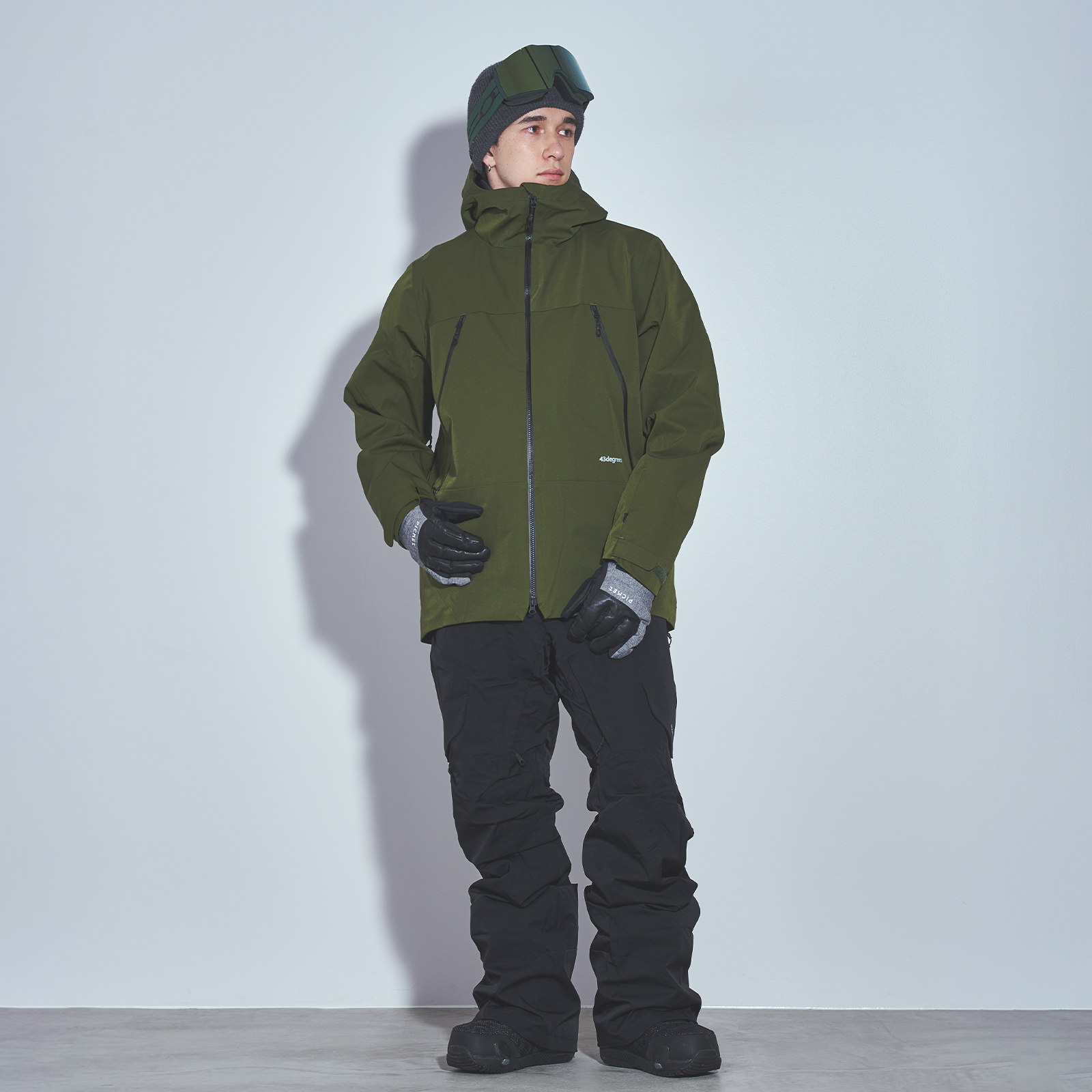 43DEGREES スノーボードウェア スキーウェア メンズ 上下 セット