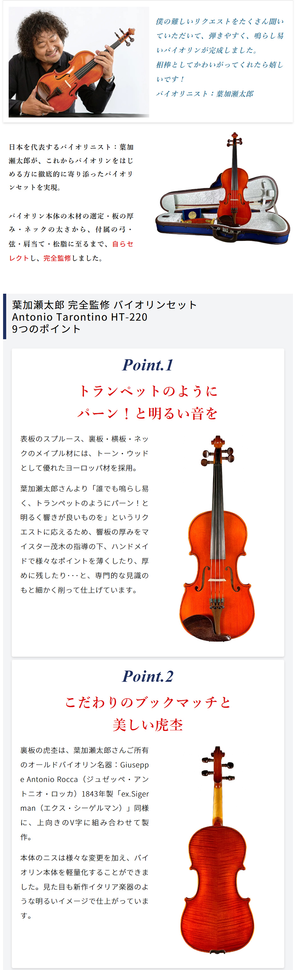 Antonio Tarontino アントニオ・タロンティーノ HT-220 4/4 バイオリン