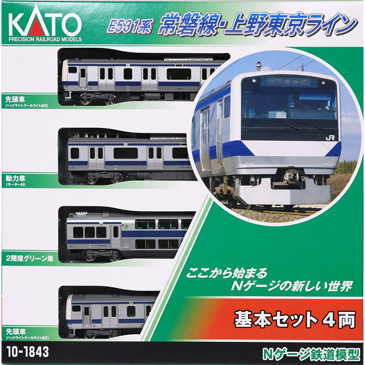 KATO E531系 常磐線・上野東京ライン 基本セット（4両）:TRAINIART JRE