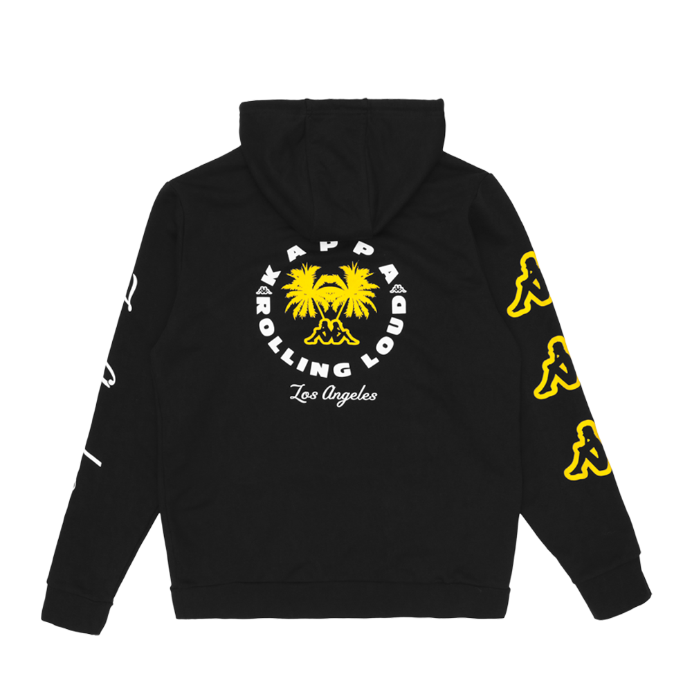 RL X Kappa Hoodie LA 21 Black | Rolling Loud