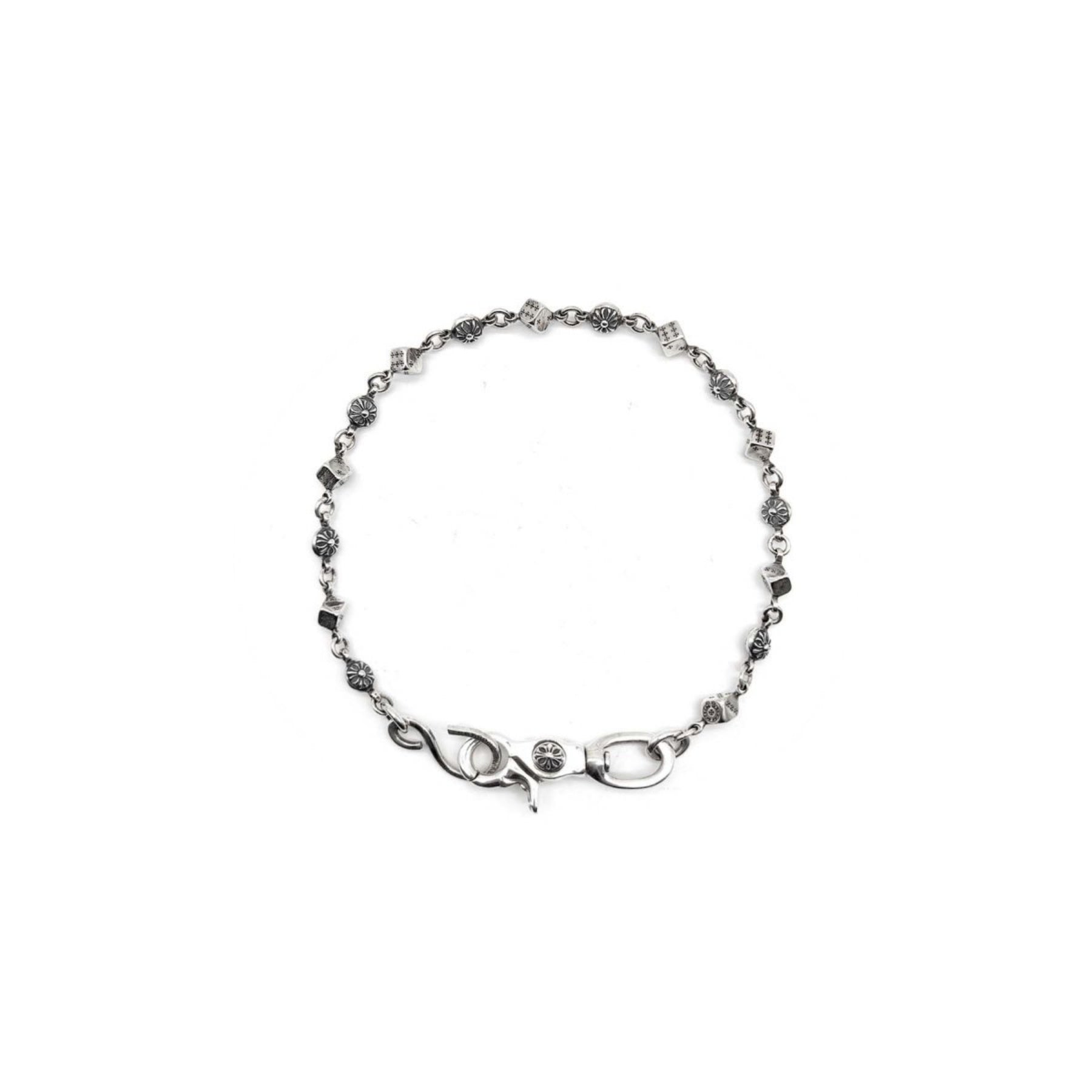 Chrome Hearts 925 Silver Dice Cross Ball Lobster Clasp Wallet