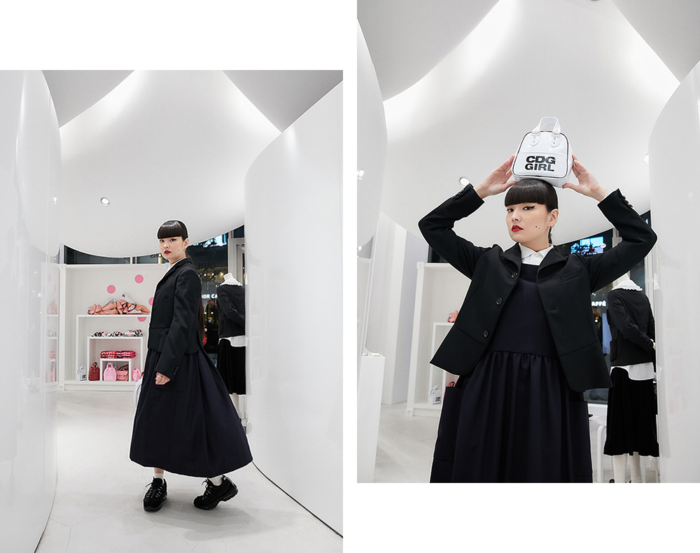 秋元梢×COMME des GARÇONS GIRL｜定番から限定品までが一堂に会した