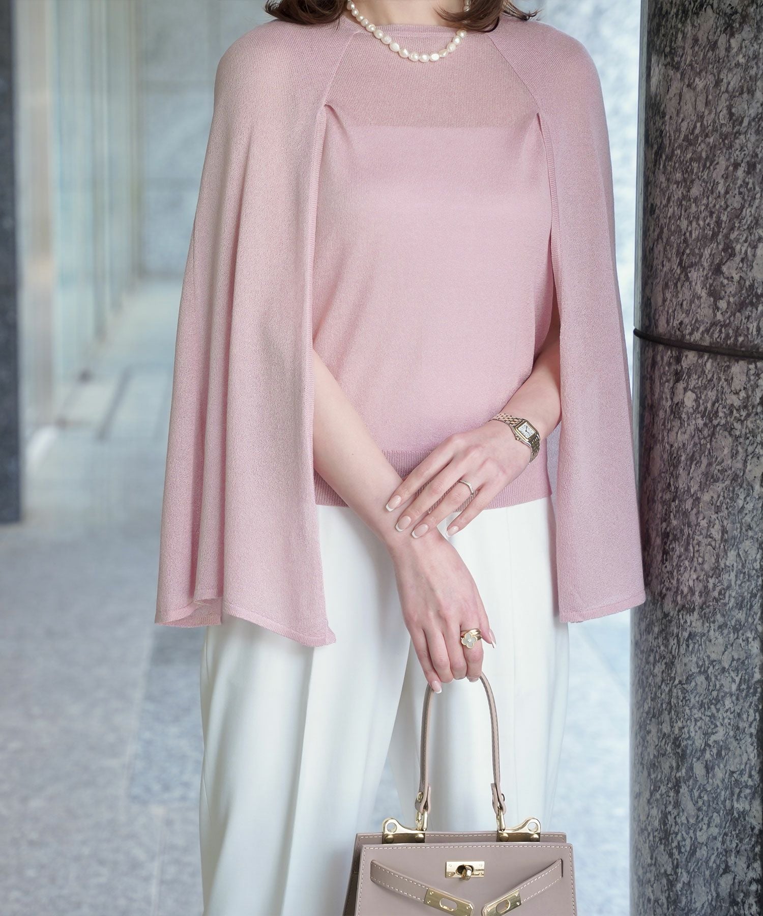 ラメ ケープ ニット HUIT 全7色｜hit421-0109【14】 - クルーネック