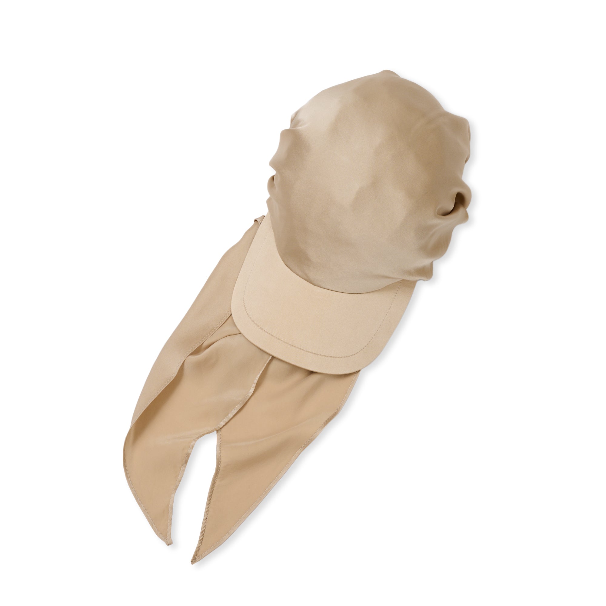 SILK SCARF CAP/ BEIGE – SHISHIKUI