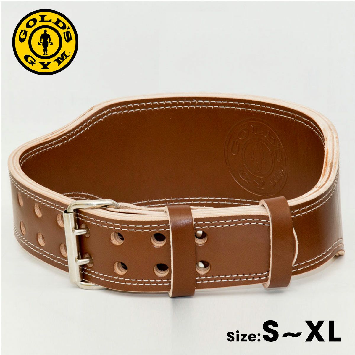 ゴールドジム GOLD'S GYM プロレザーベルト G3324 トレーニングベルト