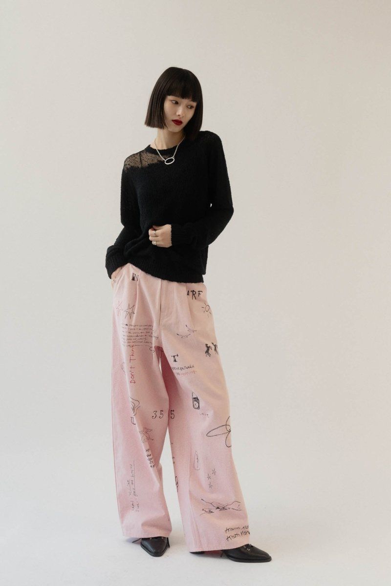 Knuth Marf - high waist tattoo pants(KotokaIzumi collab) / ハイ