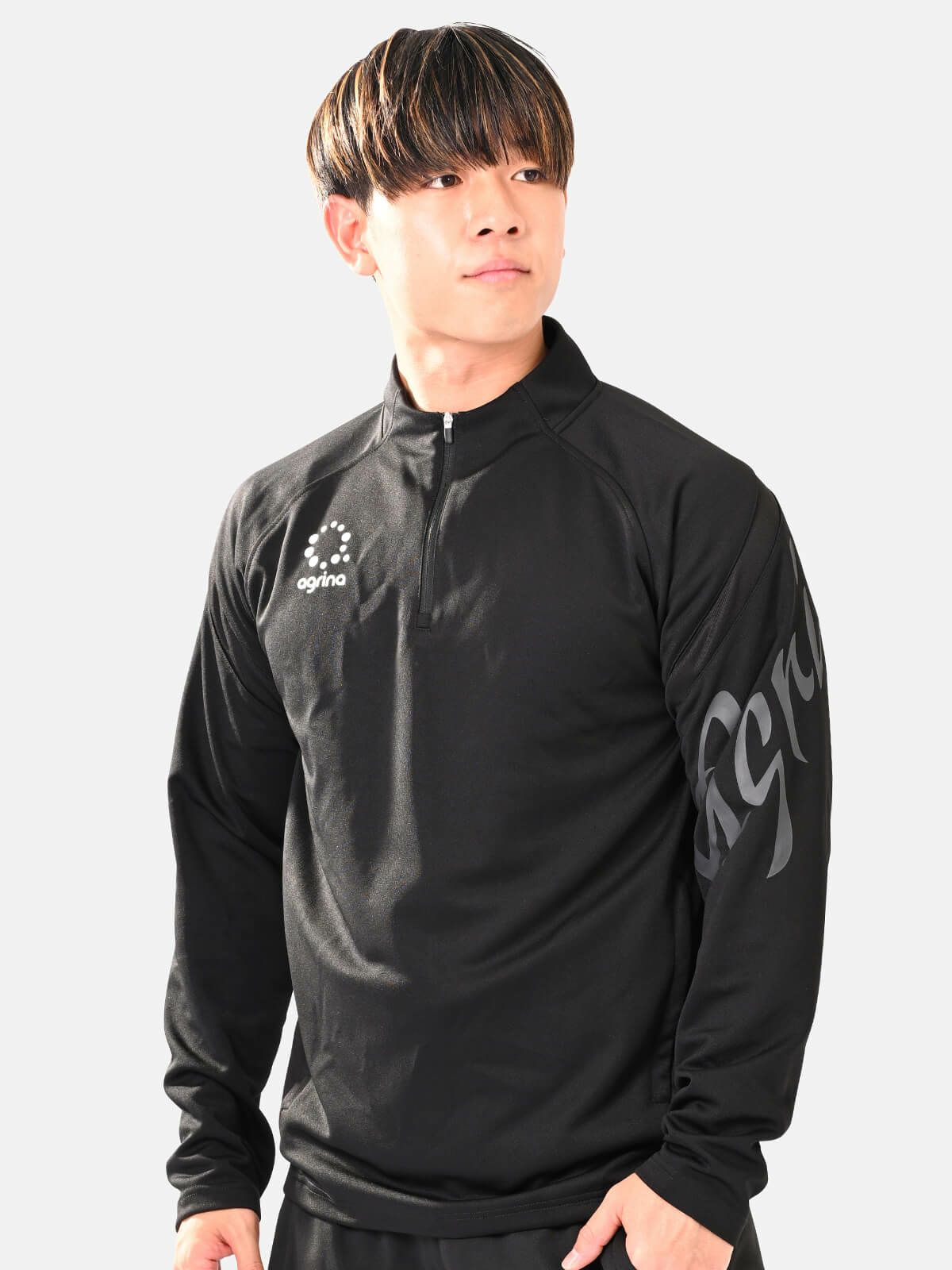 ディセノハーフジップトレーニングジャージトップ Black