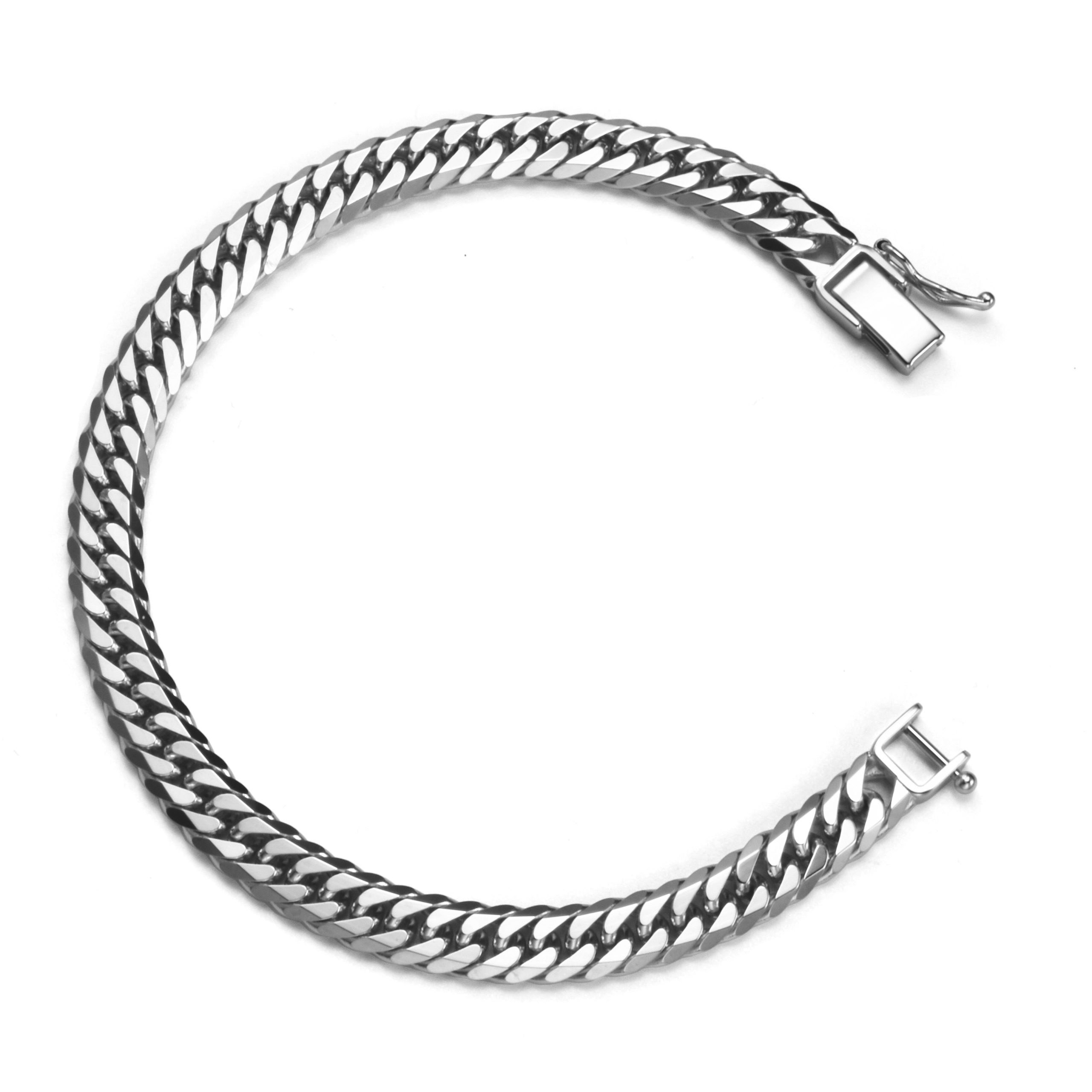 Pt850 プラチナ850 喜平ブレスレット 6面ダブル 20g 18cm 5.3mm幅 中