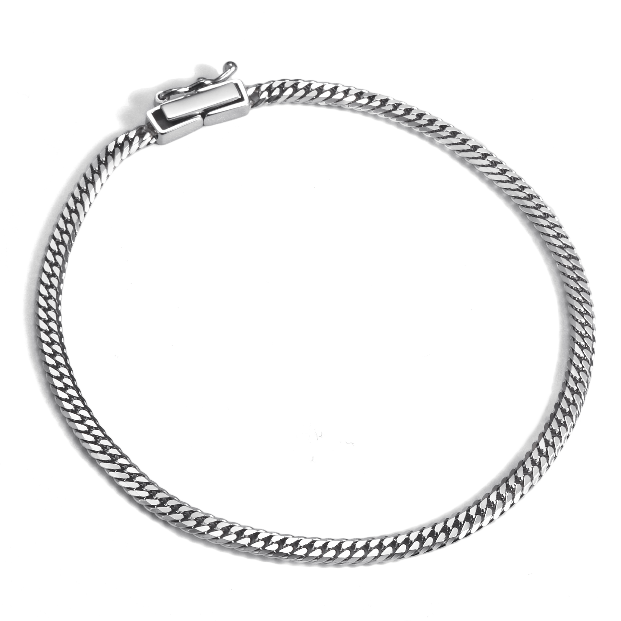 Pt850 プラチナ850 喜平ブレスレット 6面ダブル 4.5g 16cm 2.5mm幅 中