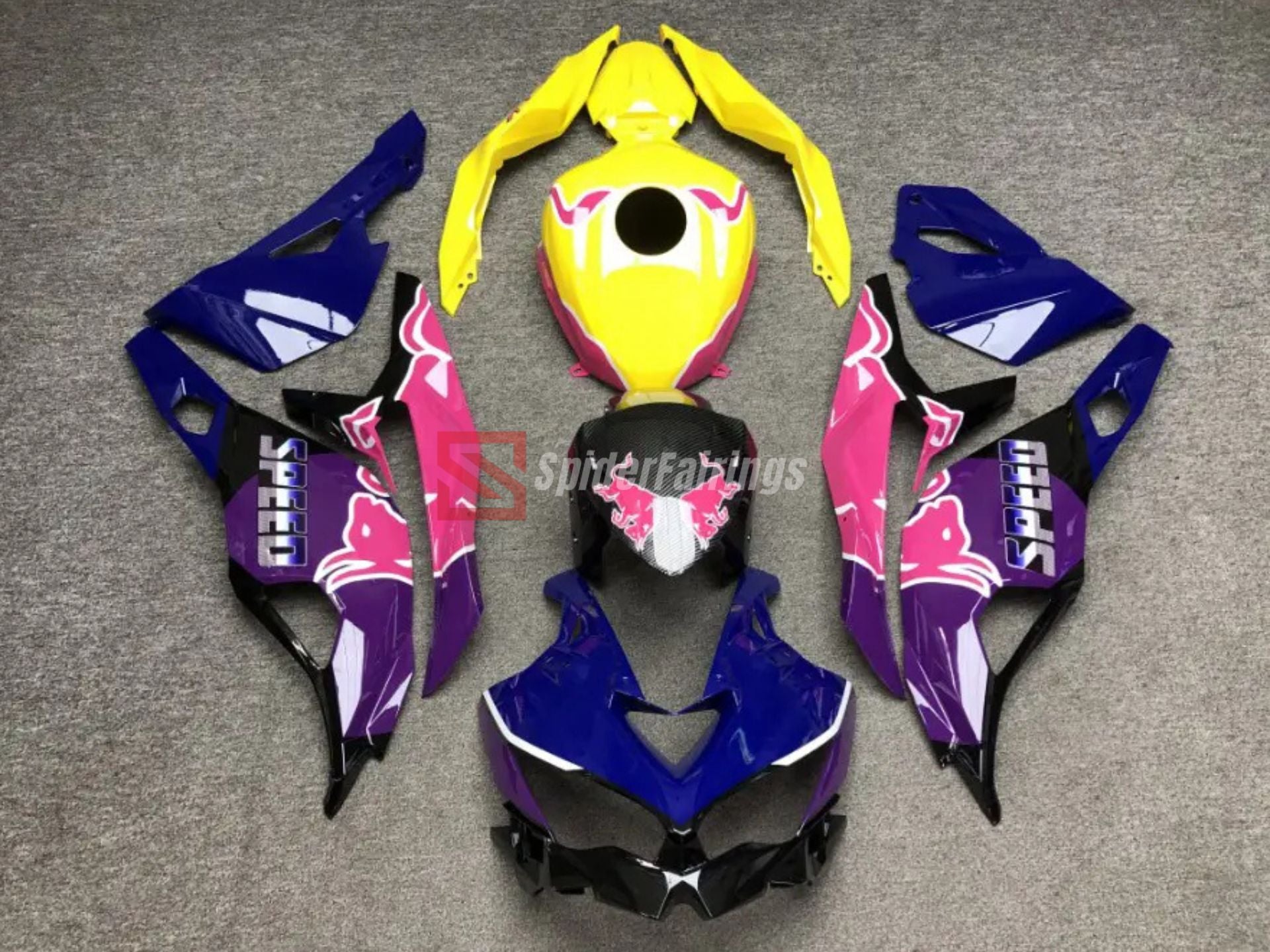 Yellow and Purple with Pink RedBull-Kawasaki-ZX4RR/ZX25R 2020-2024