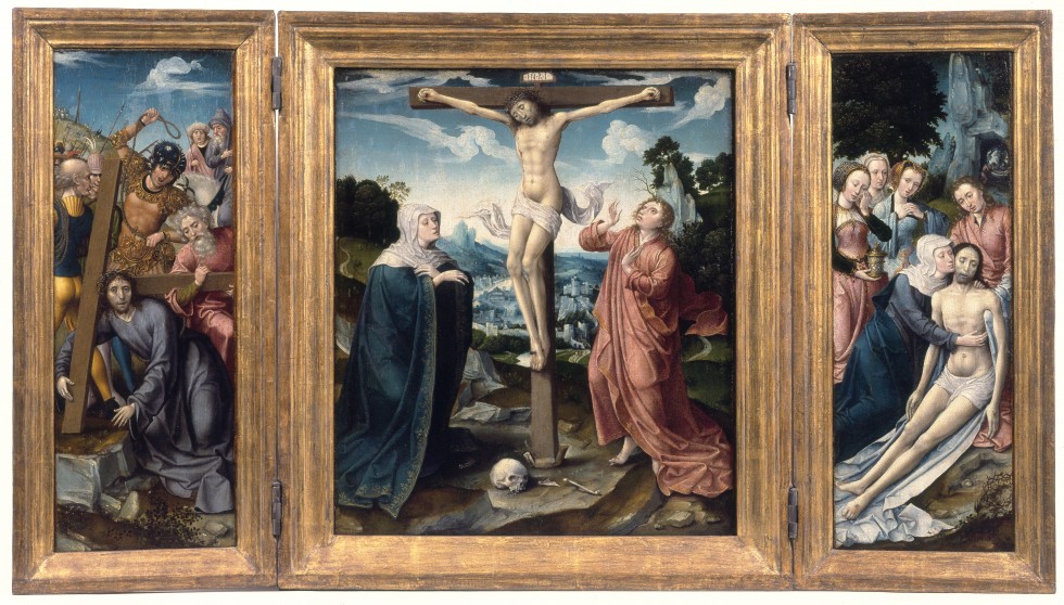 Triptych with the Crucifixion, Goswijn van der Weyden