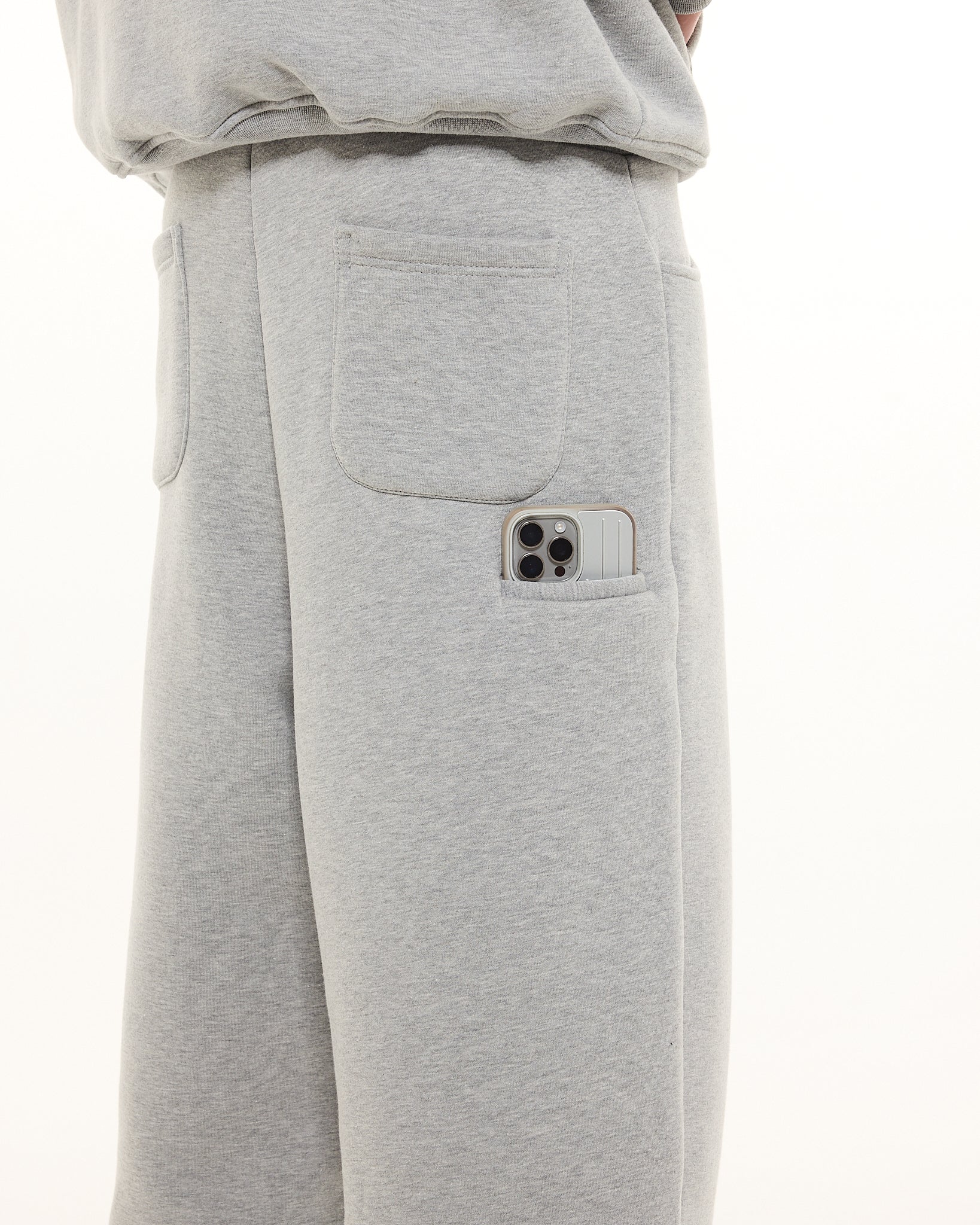 COZY STRAIGHT LEG SWEATS - GREY
