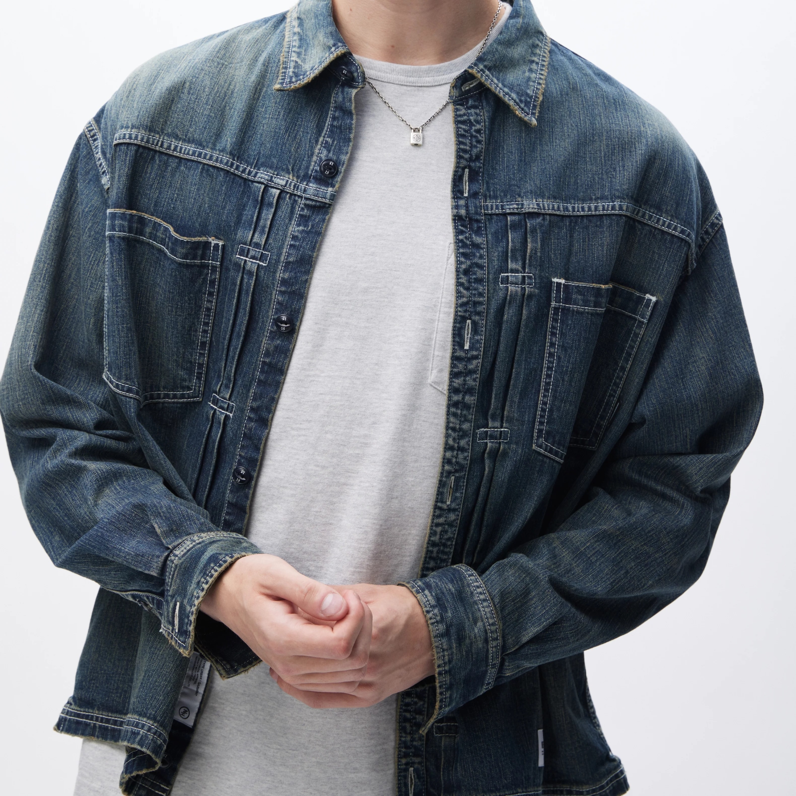 WASHED DENIM SHIRT LS | 服と工藝 SWITCH｜福島県福島市のセレクト