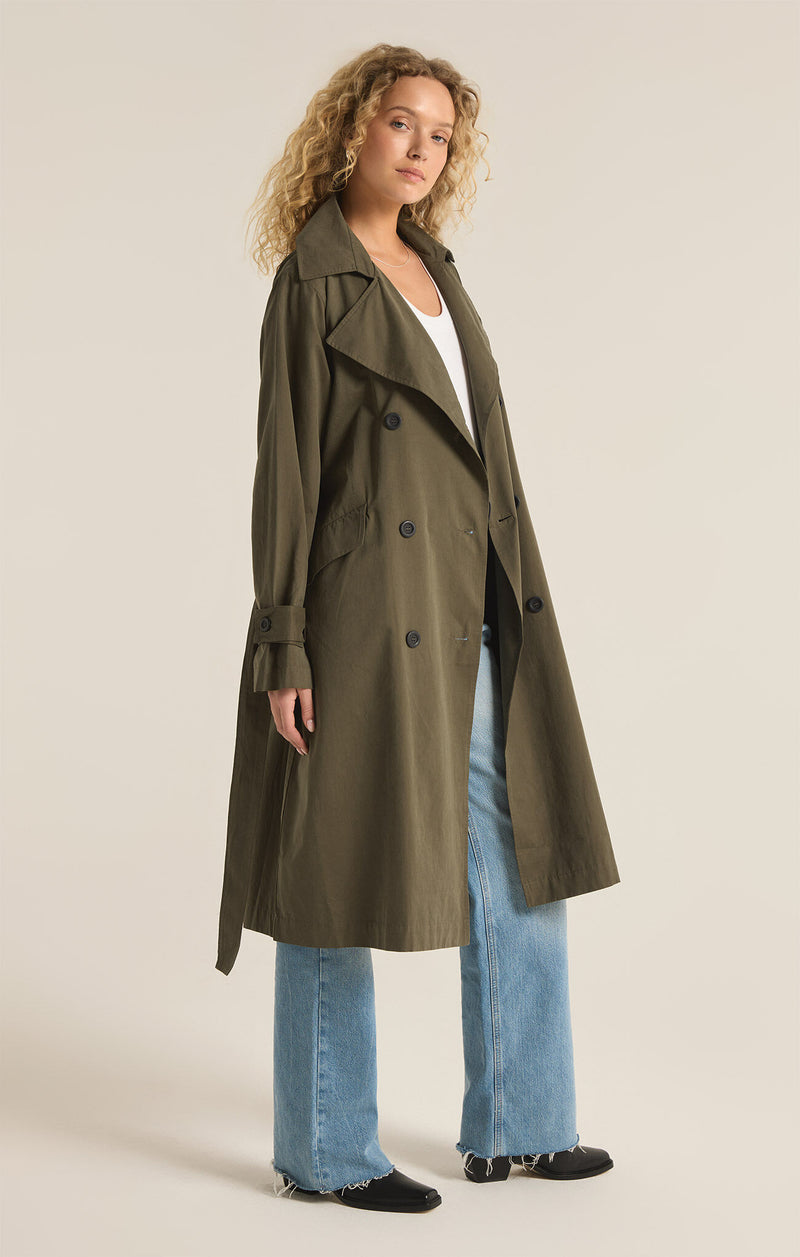 Z SUPPLY - DORIAN TRENCH COAT GRAPE LEAF – swirlboutique