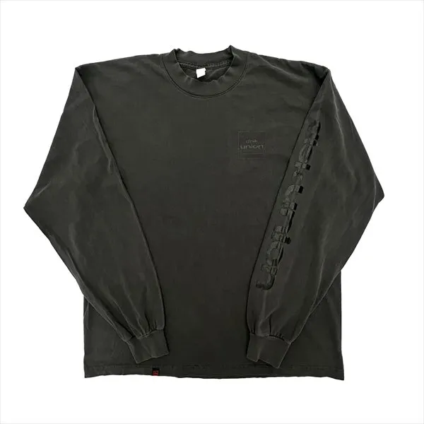diskunion Long Sleeve Tee Garment Dyed (Vintage Black/L)/DISKUNION