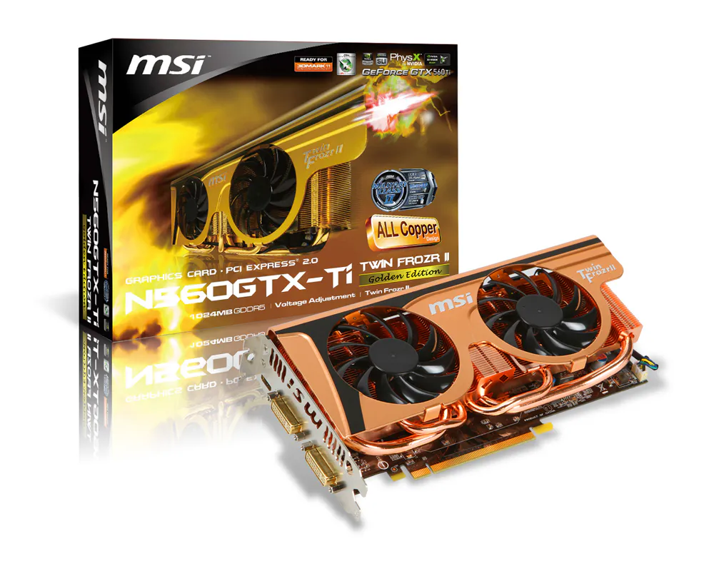 Specification N560GTX-Ti Twin Frozr II Golden Edition | MSI Global