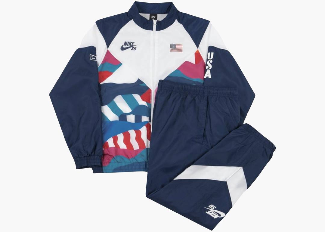 Nike SB x Parra USA Federation Kit Skate Tracksuit Blue | Hype