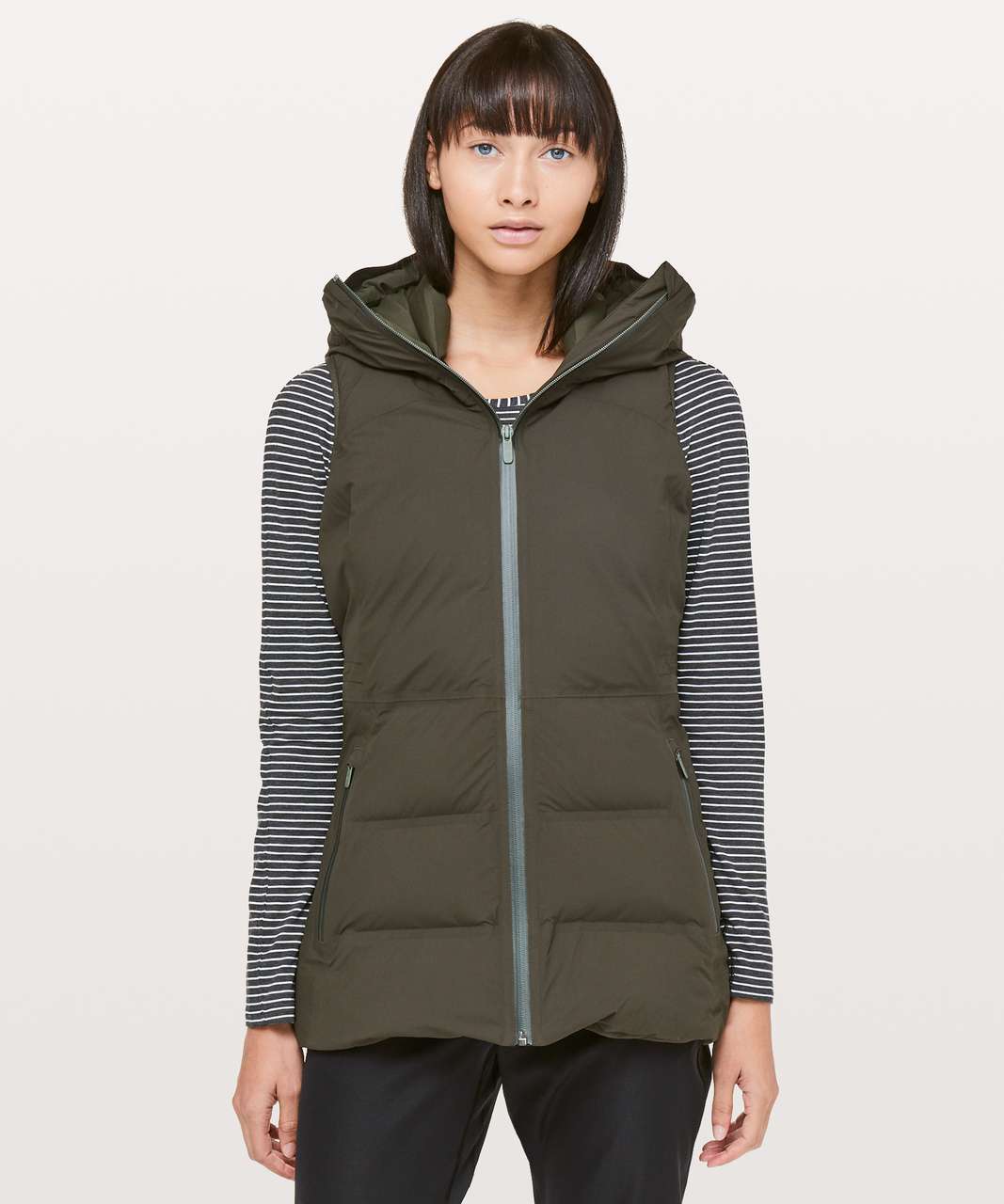 Lululemon Sleet Street Vest - Dark Olive - lulu fanatics