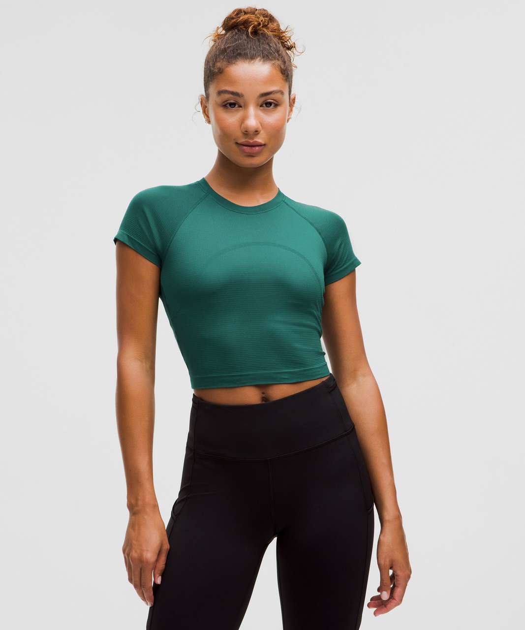 Lululemon Swiftly Tech Cropped Short-Sleeve Shirt 2.0 - Storm Teal