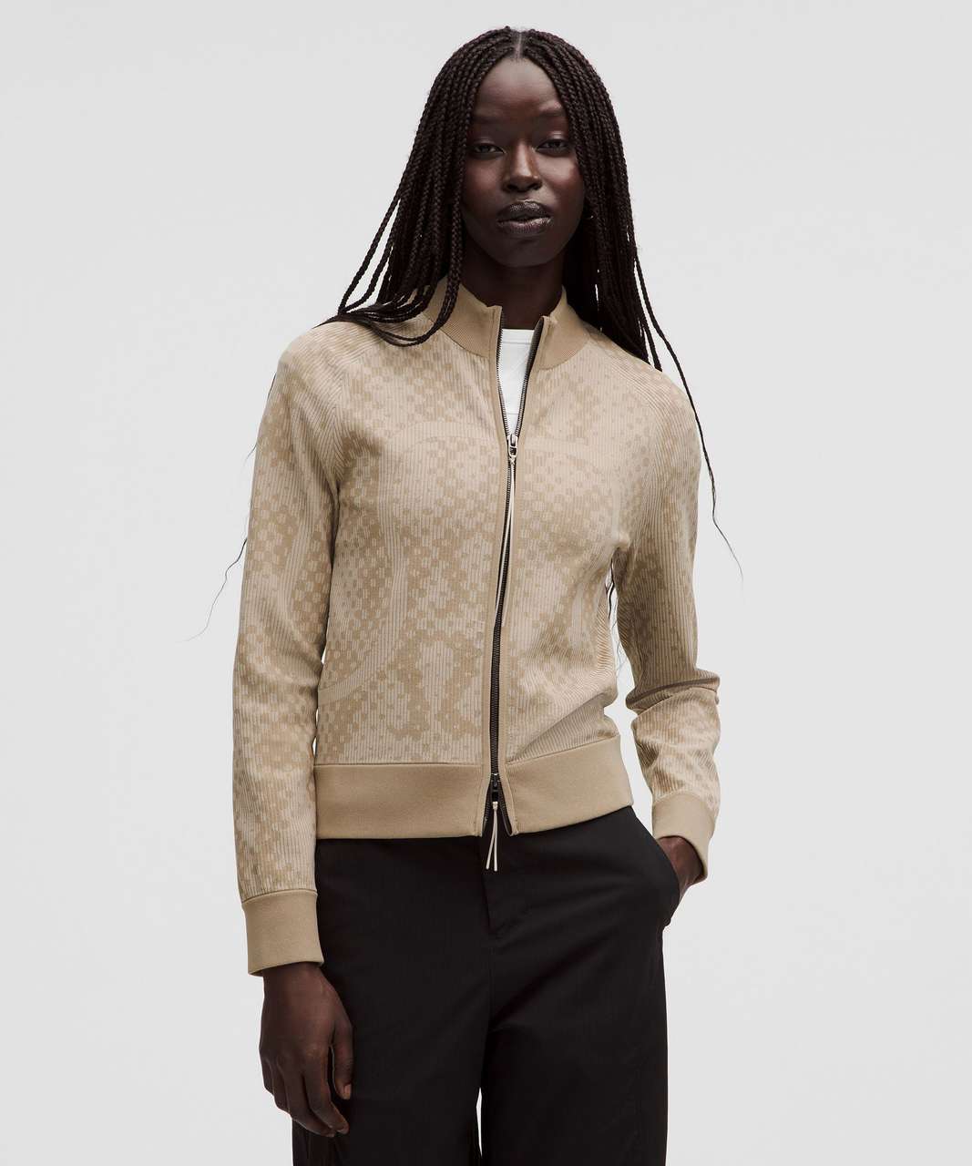 Lululemon Two-Tone Fitted Full-Zip Sweater *SLNSH Collection
