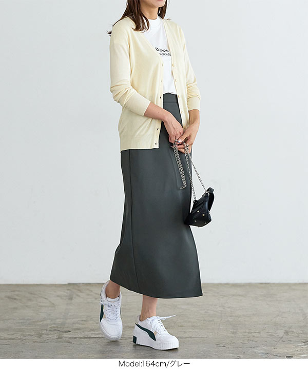 重ね着風スリットタイトスカート [M3762] - レディースファッション