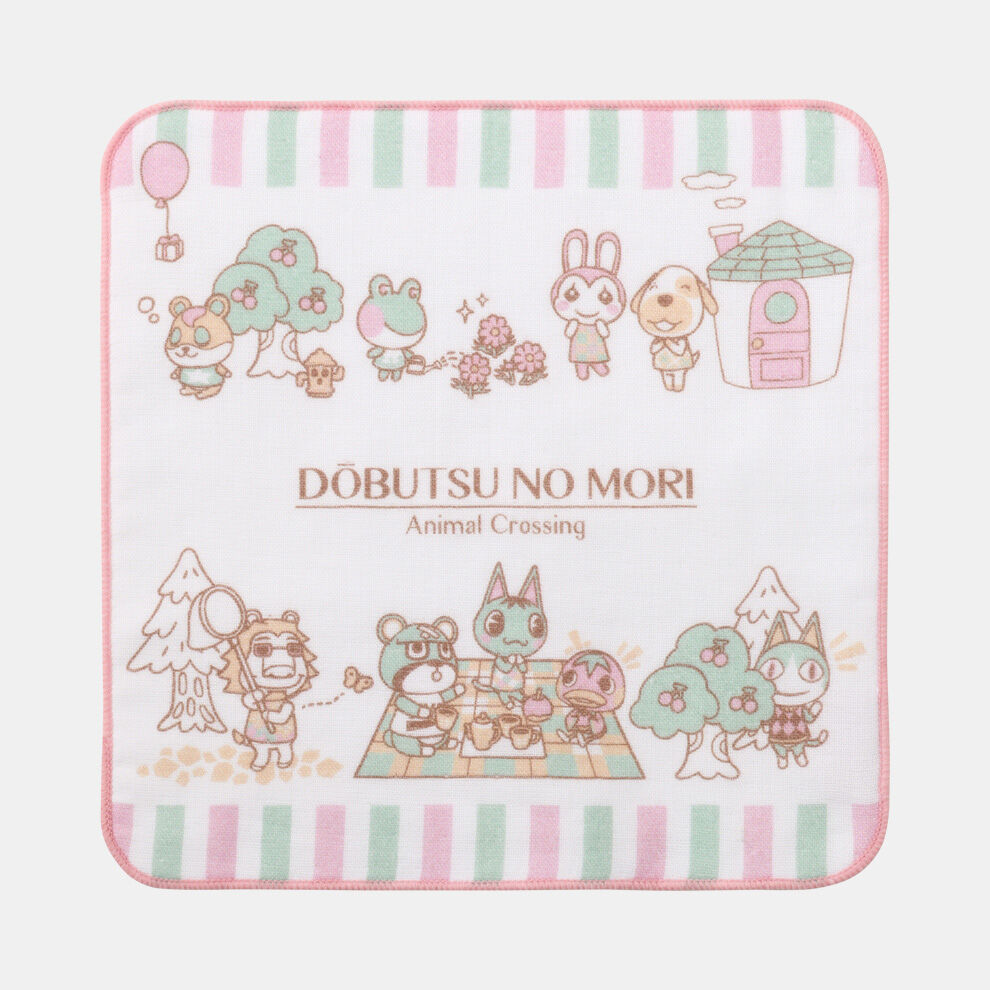 タオルハンカチ ストライプ どうぶつの森【Nintendo TOKYO取り扱い商品