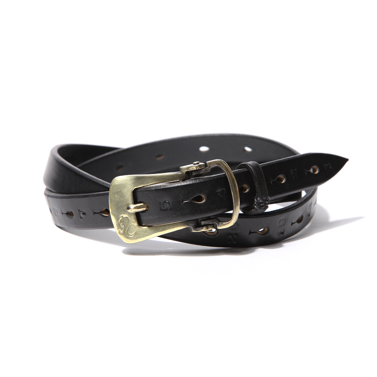 Porter Classic / ポータークラシック | LEATHER BELT NARROW - Black
