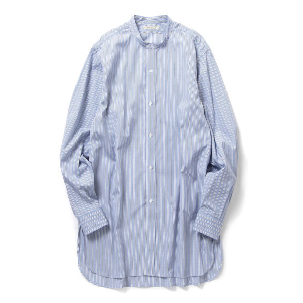 HEUGN / ユーゲン | Rob Band collar Blue Stripe - Sax Blue | 通販