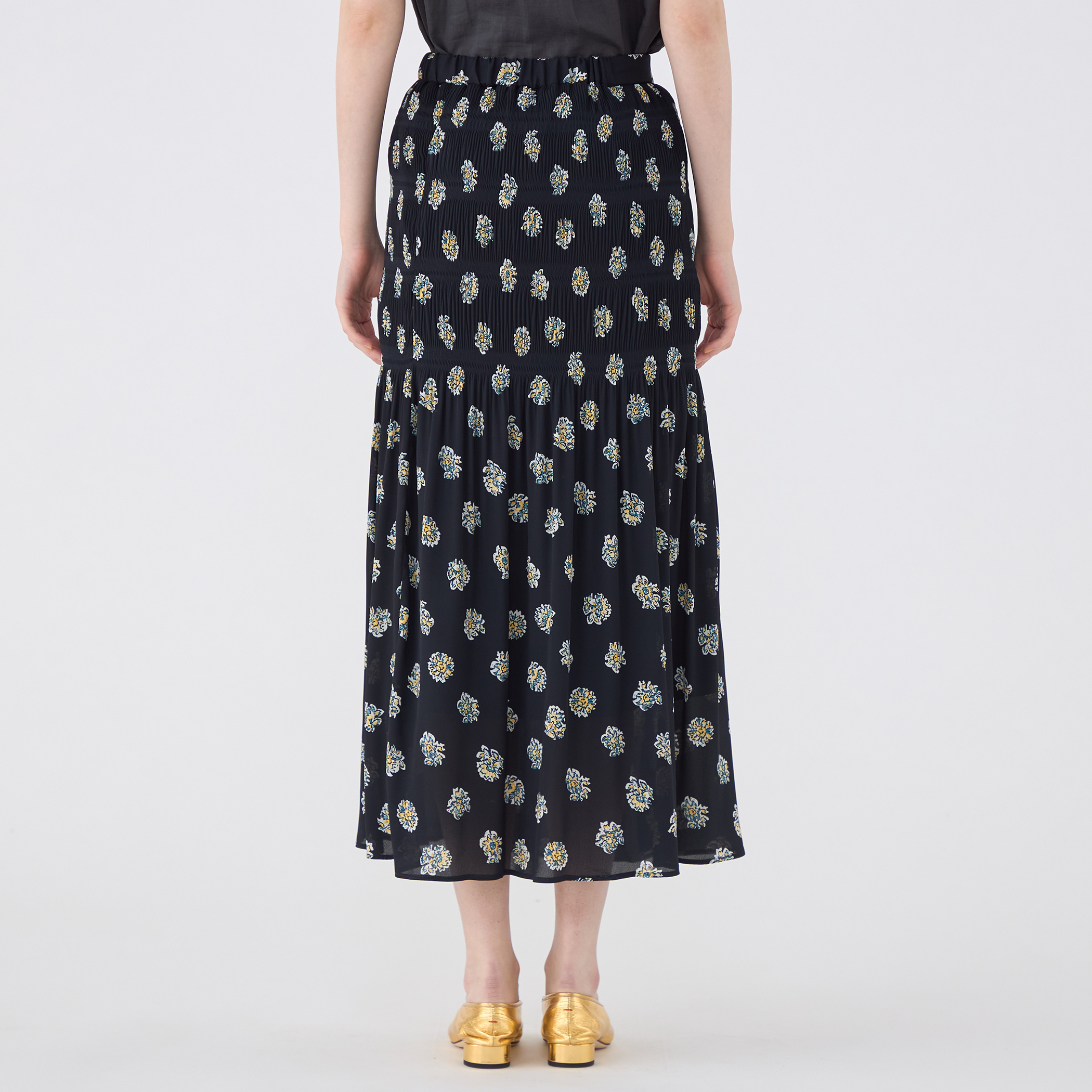 ポリエステルプリント プリーツマキシスカート｜トゥモローランド 公式通販